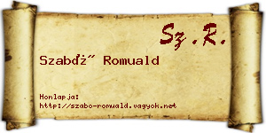 Szabó Romuald névjegykártya