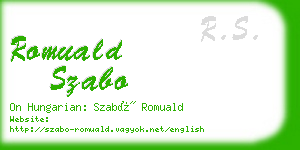 romuald szabo business card